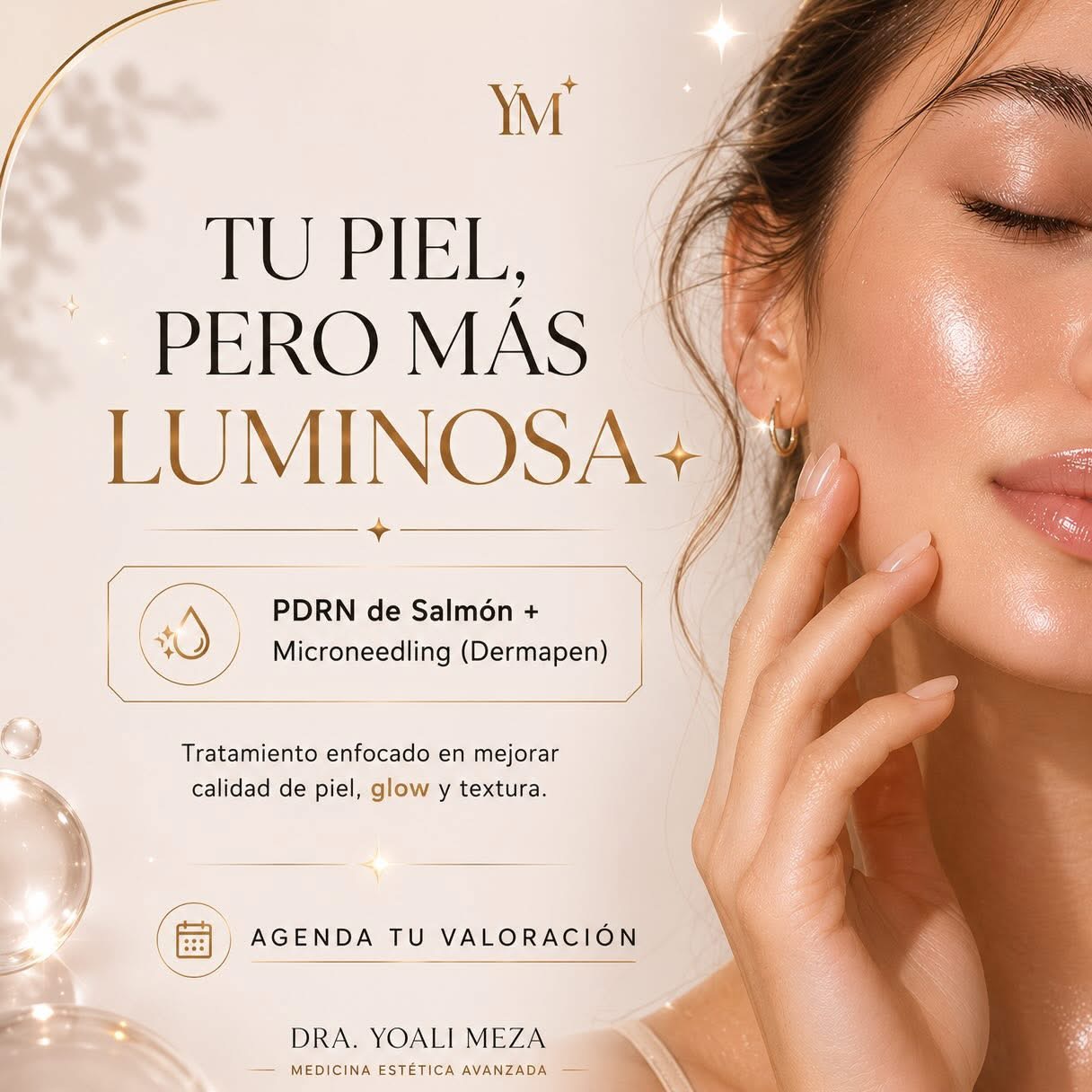 Tratamiento de medicina estética para luminosidad y textura de la piel